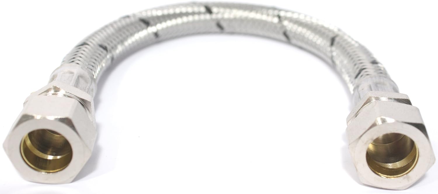 Plumb-Pak PF973AMZ Compression Flexible Connector 15mm x 15mm, Silver