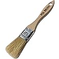 1 Inch Flat Paint Brush - High European Quality - Natural Bristles - for Home, Wood, Walls, Art, Trim & Furniture - for Acrylic, Oil, Stain, Chalk & Latex Paints