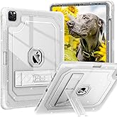 ZoneFoker for iPad Pro 12.9 Case 6th/5th/4th/3rd Generation 2022/2021/2020/2018, 12.9 Inch iPad Pro Case Cover with Pencil Holder, Clear Glitter