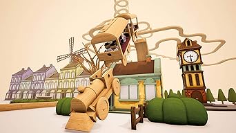 wooden block railroad game