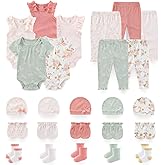 BABYSOLIS Unisex Baby Boy Girl Pant Sets Bodysuits Hats Gloves Socks Accessories 25 Pack Cotton Infant Practical Outfit