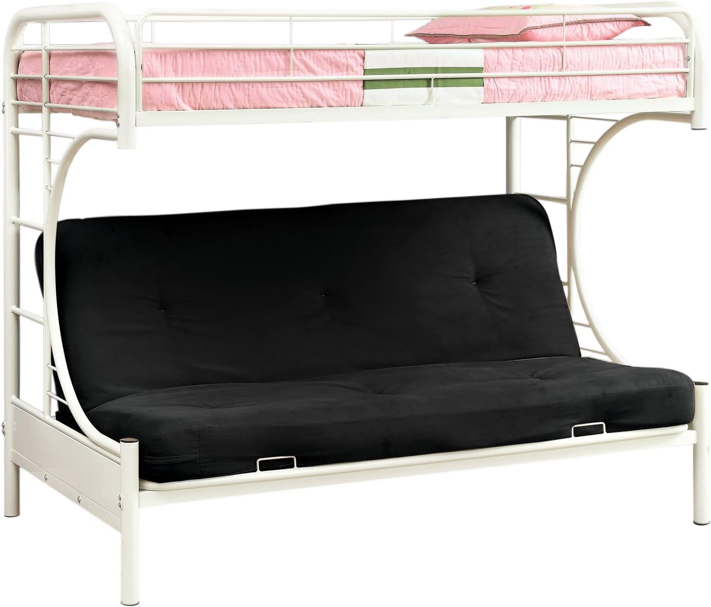 Amazon Com Furniture Of America Metal Twin Over Futon Bunk Bed