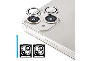 Jeluse [2X2 Pack] Camera Lens Protector for iphone 14 Plus for iphone 14, 9H Tempered Glass Screen Protector Cover [Alignment Kit Eazy installation] Metal Individual Ring