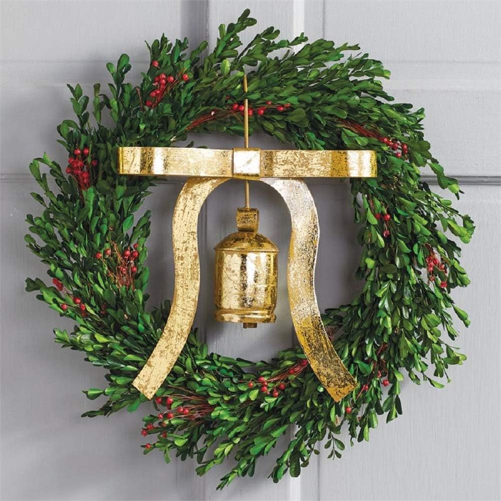 Amazon Com Mud Pie Gold Ribbon Wreath Decor Home Kitchen