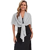 Baoqiya Chiffon Shawl Evening Scarf Shawls and Wraps for Women Wedding Party Bridal Scarves Cover Ups