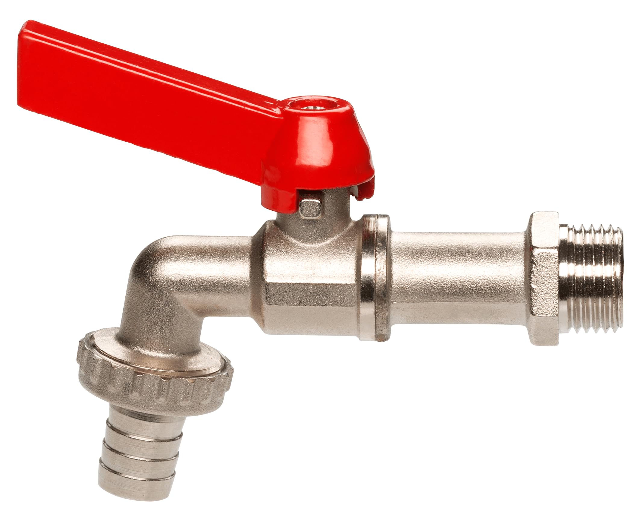 GARDENA Ball Outlet Valve: Tap For The Inner and Outer Area, 26.5 mm (3/4 ") - Thread, For 13 mm (1/2") - Tubing (7332-20)