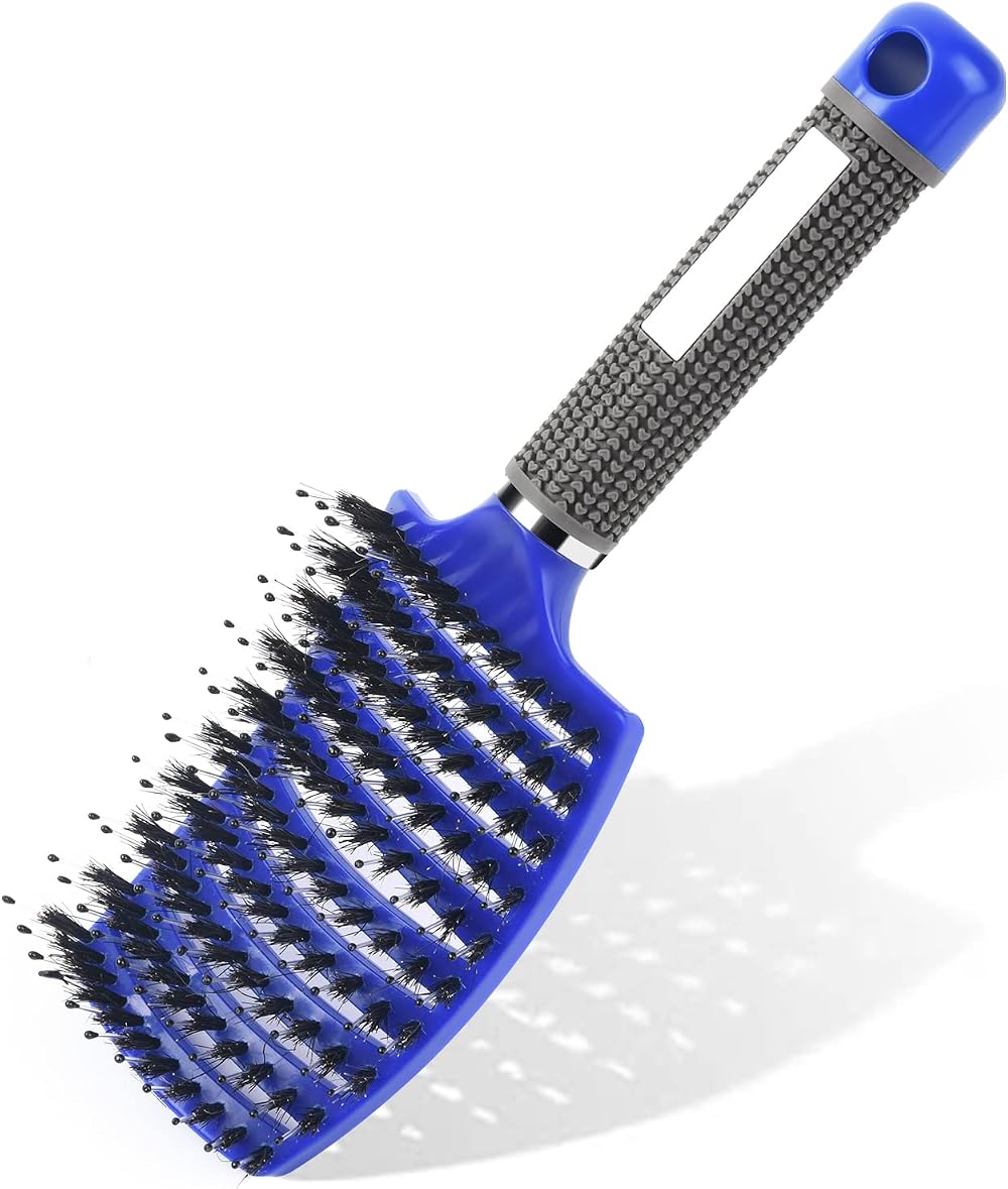URAQT Boar Bristle Paddle Hair Brush for Women Reducing Breakage