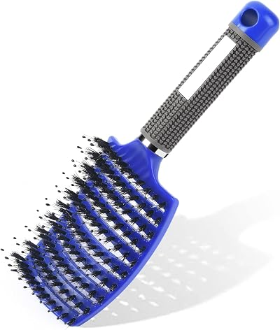 URAQT Boar Bristle Paddle Hair Brush for Women Reducing Breakage