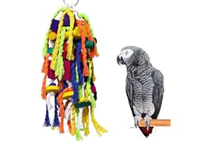 Rypet Large and Small Parrot Chewing Toys Parrot Cage Bite Toy Wooden Block Tearing Toys for Conures Cockatiels African Grey and Other Amazon Parrots