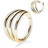 AROWRO Conch Piercing Jewelry Nose Rings Hoops Septum Rings Cartilage Earrings for Women Men Helix Piercing Jewelry Rook Tragus Surgical Steel Gold Silver 16G 18G 20G