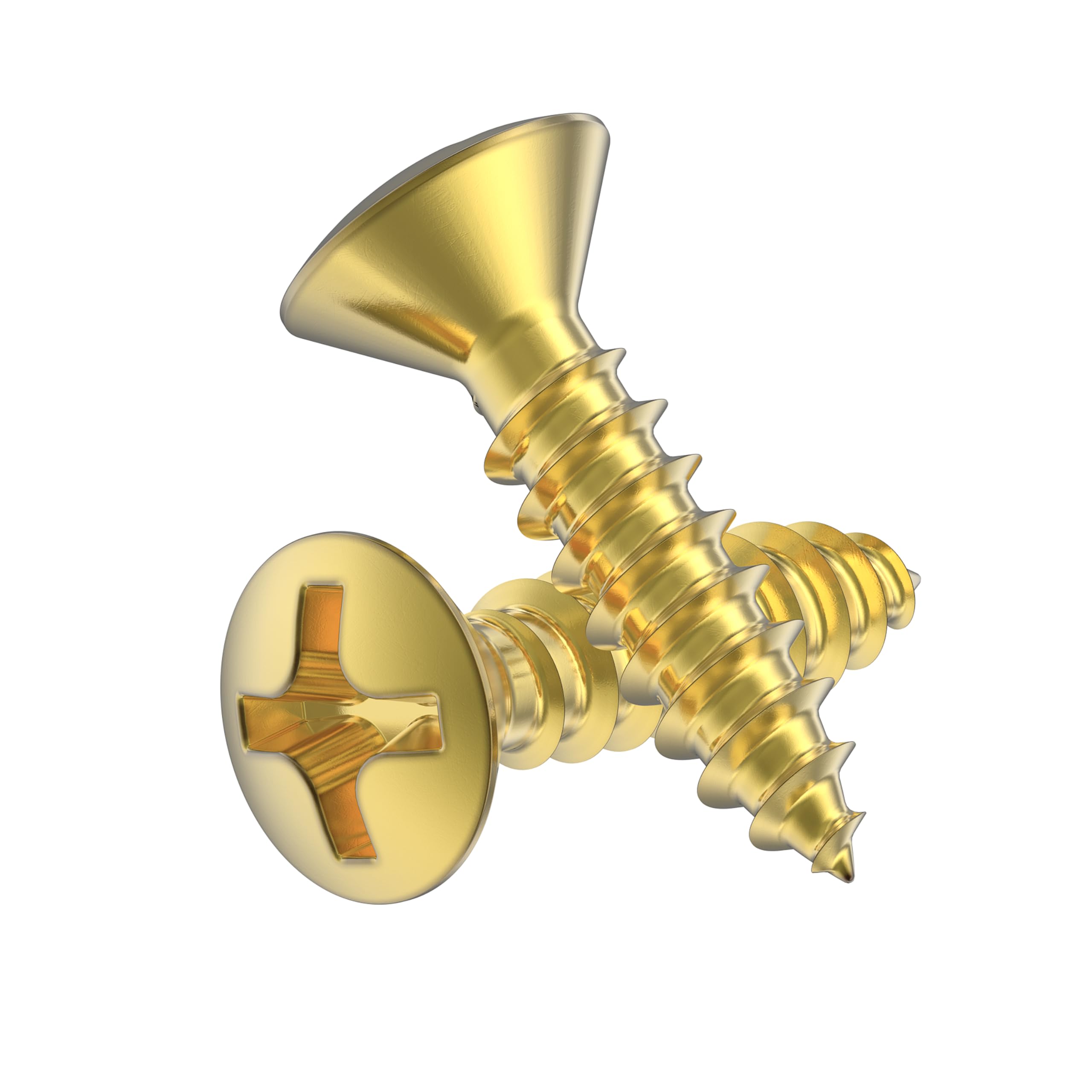 #5 x 1/2" Brass Oval Head Phillips Drive Wood Screws | Pack of 25 | Self Tapping Screws for Wood Antique or Modern Furniture | SCR512OPHBP