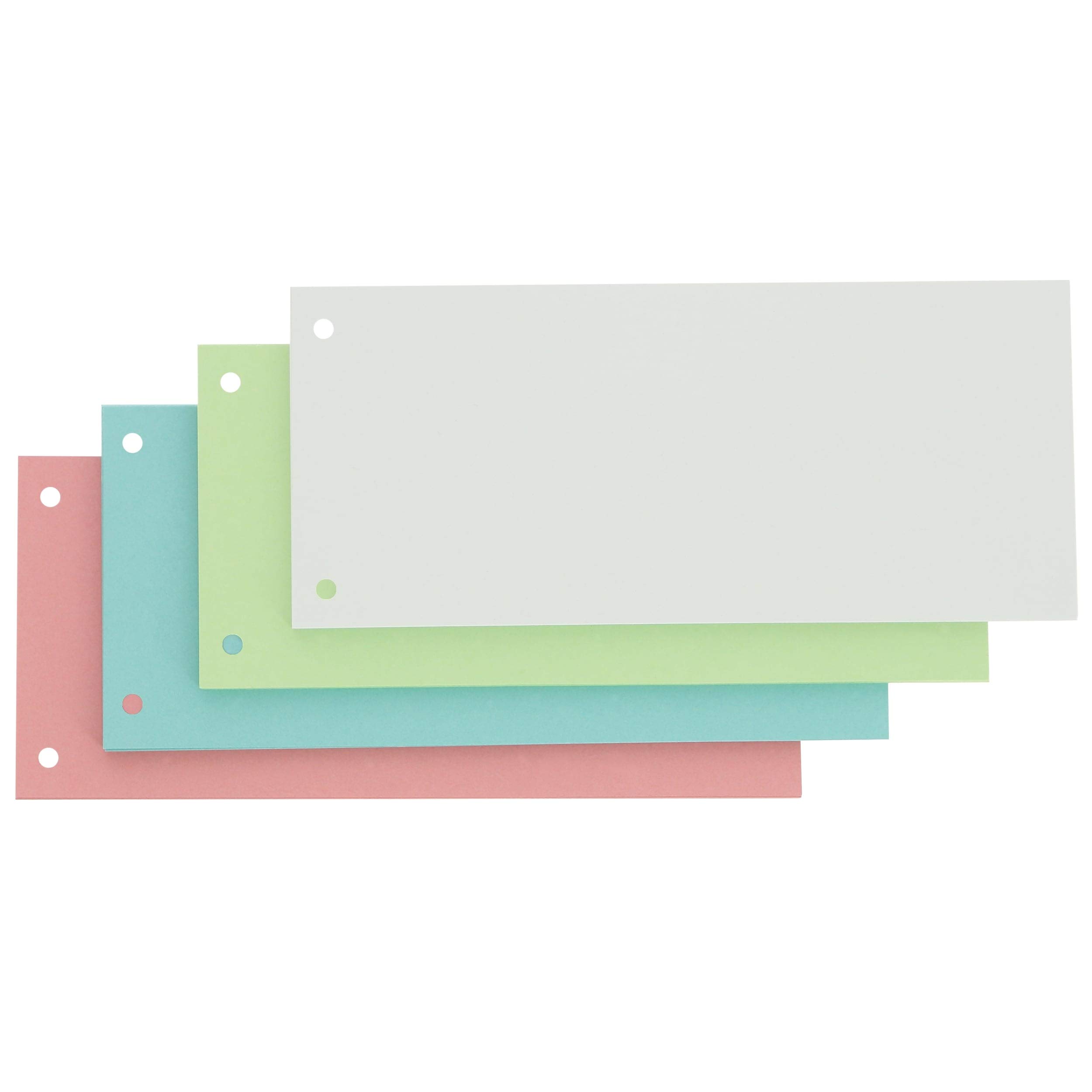 Oxford 100 x 190gsm Card Divider Strips 4 Colours Punched