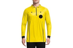 FitsT4 Sports Men's Pro Soccer Referee Jersey Long Sleeve Ref Shirt