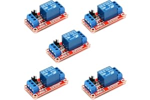 EC Buying 5Pcs 1 Channel 5V Relay Module with Optocoupler Isolation Supports High or Low Level Trigger 1-Way 5V Red Board Expansion Board