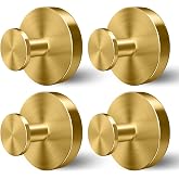 WingWider Shower Hooks for Inside Shower,Suction Cup Hooks for Glass Window,Removable Towel Hooks for Bathrooms,4 Packs(Gold)