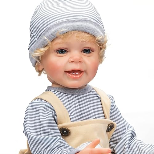 ROSHUAN Reborn Baby Boy 22 inch Anatomically Correct Baby Boy Doll