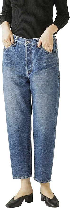 Johnbull ジョンブル レディース ジーンズ パンツ クロップドジーンズ クロップドデニム カットオフデニム アンクル リメイクジーンズ ユナイト テーパードジーンズ Zp086 15 ジーンズ 通販 Amazon