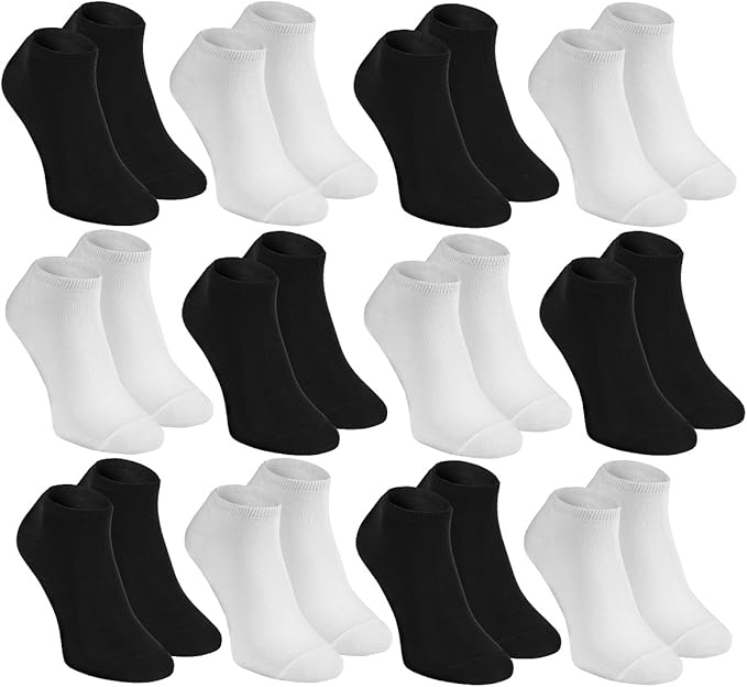 Rainbow Socks Femme Homme Socquettes Courtes en Bambou 12 Paire