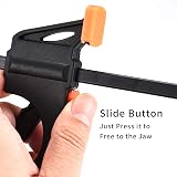 LJHOME 4Pcs Quick Grip Clamps 4 Inch F Clamps One Handed Quick Release view 4