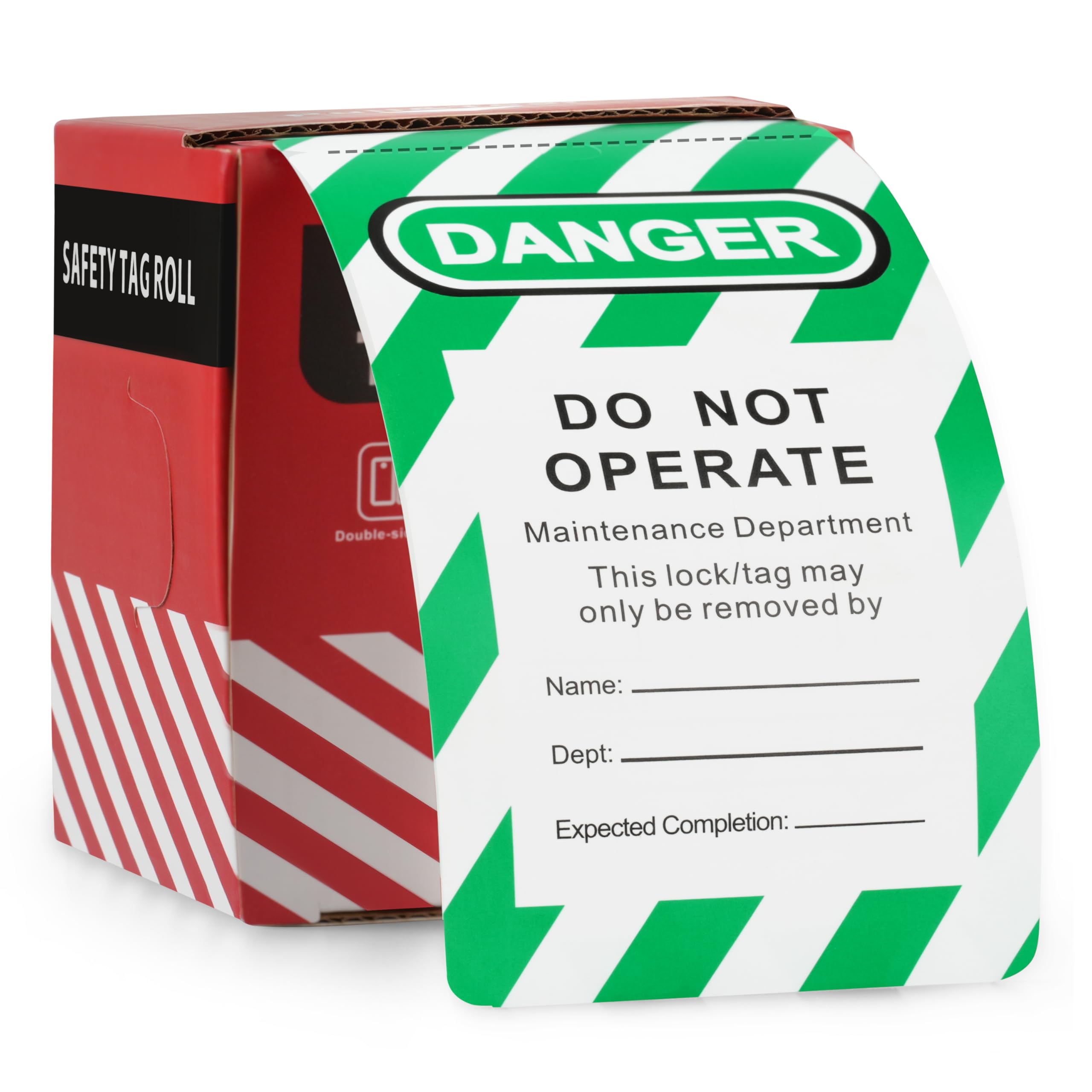 Zoleker 200PCS Lockout Tagout Lockout Tags by-The-Roll, OSHA Compliant ...