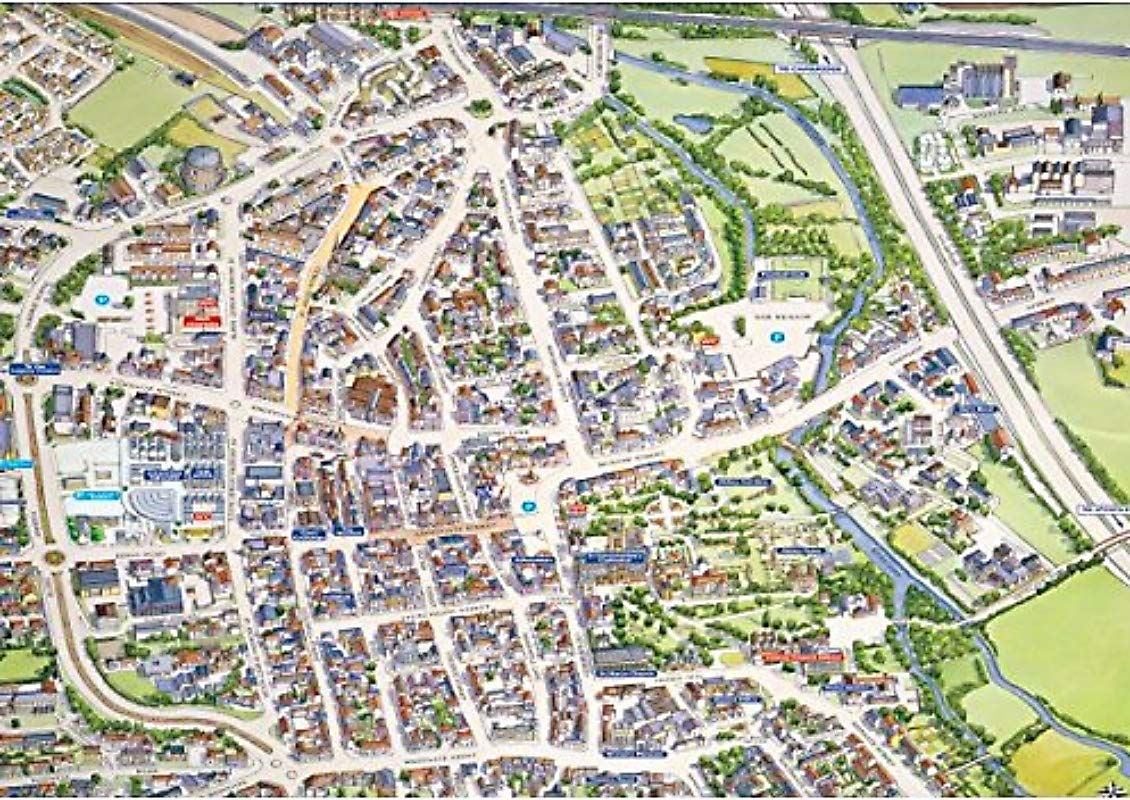 Cityscapes Street Map Of Bury St Edmunds 400 Piece Jigsaw Puzzle 47cm x 32cm