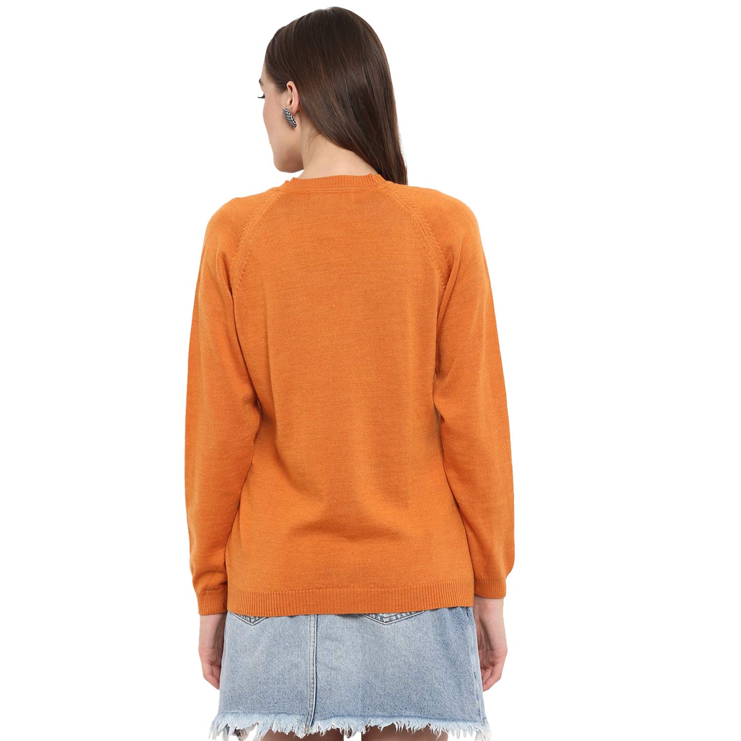 monte carlo orange pure wool cardigan