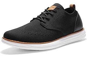 Bruno Marc Men's KnitFlex Craft Mesh Oxfords Sneakers Casual Dress Lace-Up Lightweight Walking Shoes