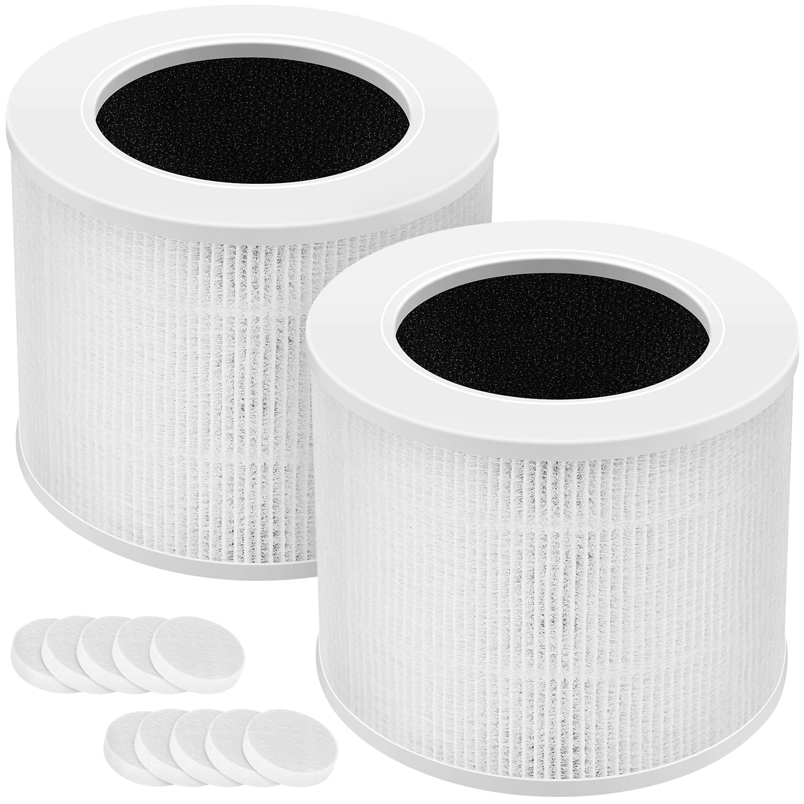 getalong 2-Pack Replacement HEPA Filter Compatible for Levoit Core Mini-RF Air Purifier, 3-In-1 Filtration System, H13 True HEPA Filter