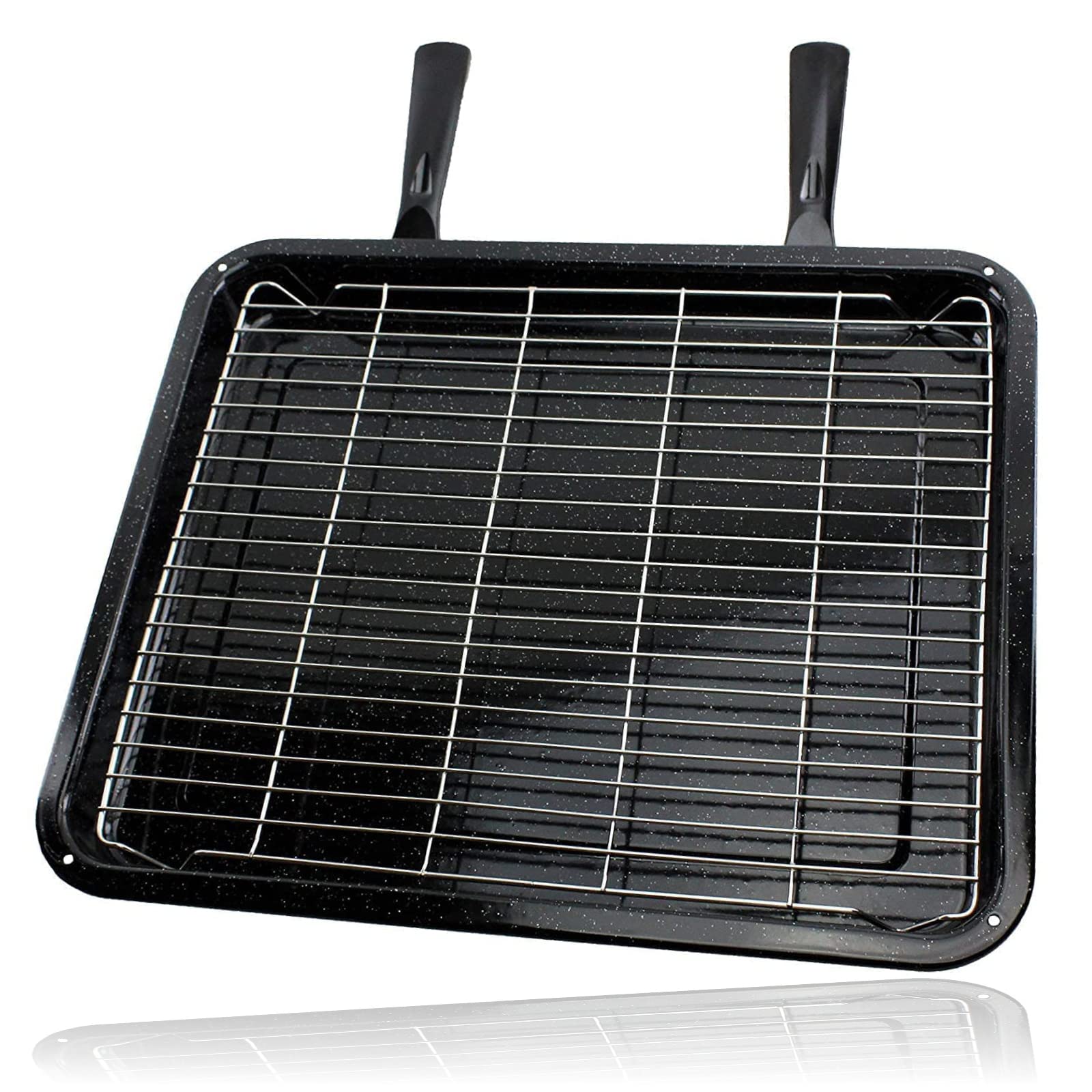 SPARES2GO Extra Large Grill Pan Rack & Dual Detachable Handles for Neff Oven Cookers