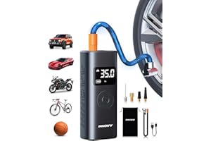 INNOVV P1 Portable Aluminum Tire Inflator 150PSI - 3X Faster Cordless Air Compressor with Auto-Shutoff, Electric Car Air Pump