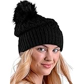 Nollia Womens Cable Knit Winter Beanie for Cold Weather