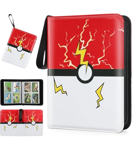 4 page card binder Amazon.com: Jumbo Card Binder 100 Pockets Hold Oversized Big Card, 50  Pockets for L(5.4'' x 7.5''), 50 Pockets for XL(5.9'' x 8.1''), Sports  Trading Card Collector Binder with Removable Sleeve : Toys main image 0