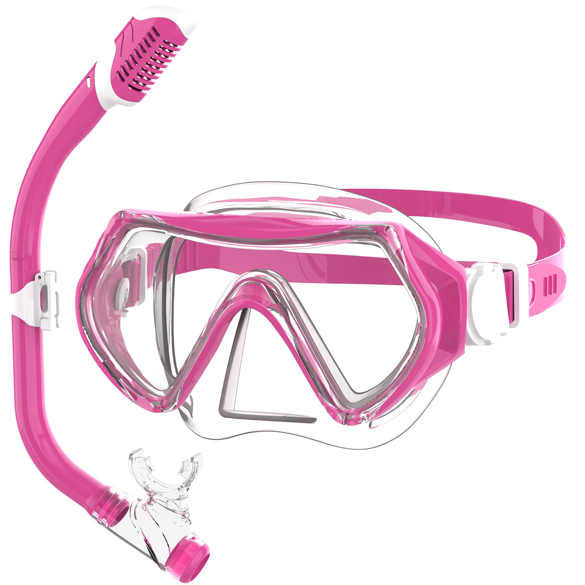 Findway Snorkel Mask for Kids, Swimming Goggles for Boys & Girls, Diving Mask with Nose Cover, No Leak Anti Fog Waterproof 180° Clear View Kids Swim Goggles for Age 5-16 Years