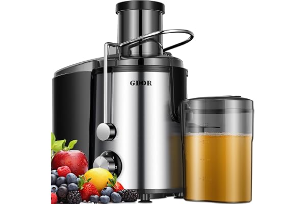 GDOR 800W Juicer 3" Wide Mouth Juicer Machine for Whole Fruits and Vegetables Quick Juicing Centrifugal Juicer Extractor 3 Sp