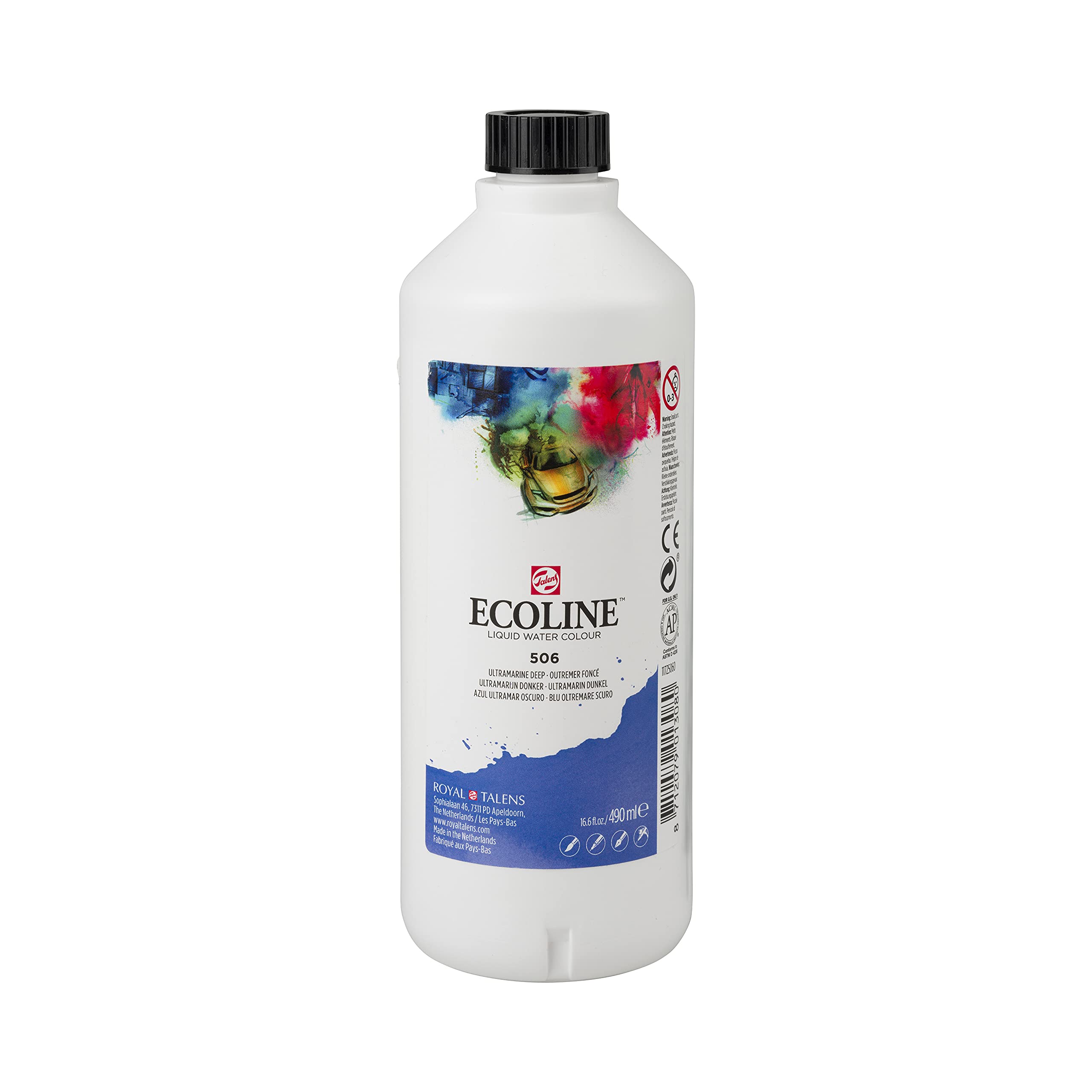 Ecoline Liquid Watercolour Bottle 490 ml Ultramarine deep 506 (11725060) — image 1