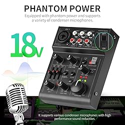 XTUGA CT80 8-Channel Professional Audio Mixer for