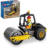 LEGO City Construction Steamroller Toy Playset, Fun Gift, Construction Toy Set for Kids Aged 5 Years Old Plus, Model Truck wi