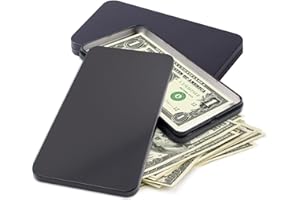 KEAJUIDY 2 PCS Black Metal Cash Box - Single Row Currency Tray Money Holder with Lid - Money Saving Organizer