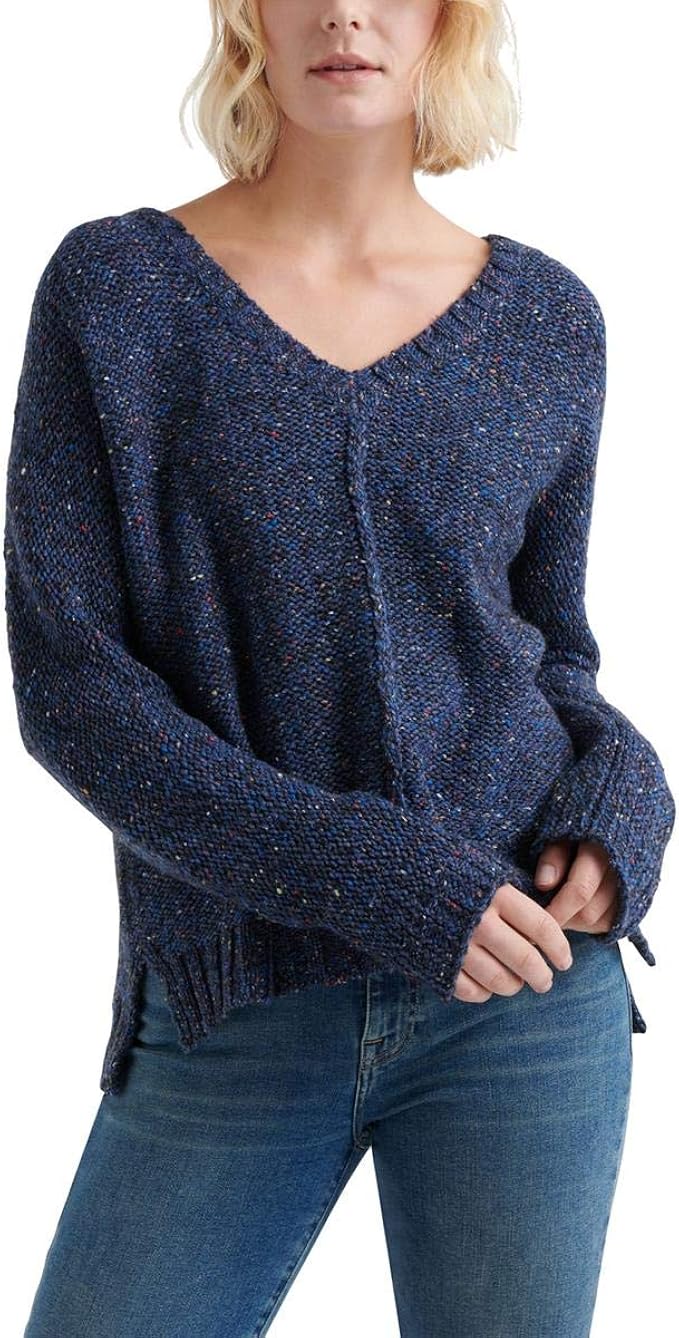 Lucky Brand Women's Multi Color V Neck Sweater Amazon.it Abbigliamento