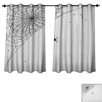 Pricetextile Spider Web Bedroom Thermal Blackout Curtains Corner