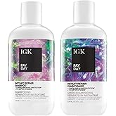 IGK PAY DAY Instant Repair Shampoo & Conditioner Set | Repairs Damage + Boosts Strength | Vegan + Cruelty-Free | 8 oz (Pack of 2)