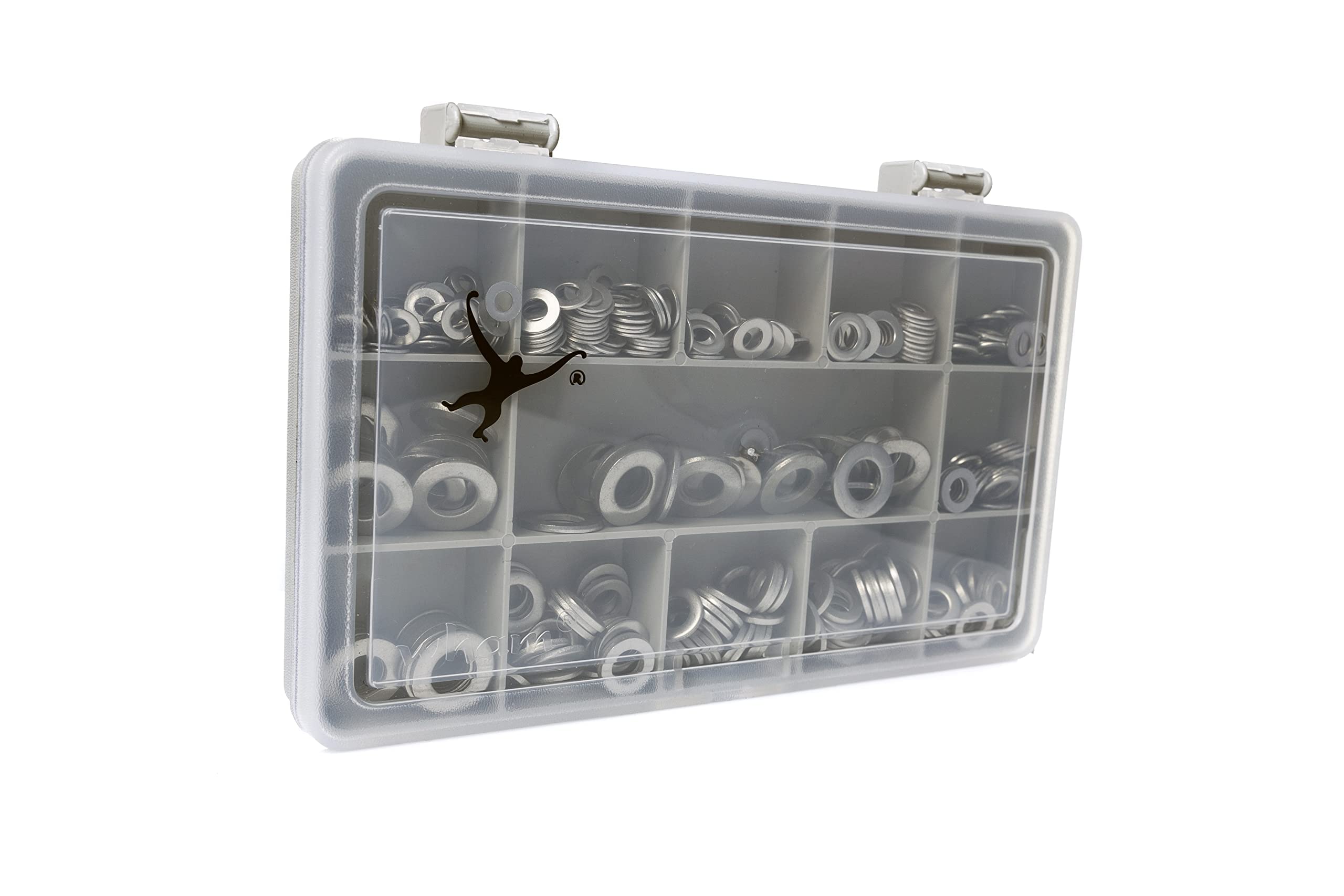 Set of 460 Assorted Form-A (Thick) Flat Washers -DIN 125- M3, M4 M5, M6 and M8, A2-70 (304 Grade) Stainless Steel - Durable Recycled Compartment Box