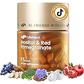 LIFEFRIEND PCOS Supplements for Women – Myo-Inositol for Menstrual Cycle & Hormonal Balance, Ovarian Support with Pomegranate & PQQ for Ovulation, Fertility & Reproductive Health, Vegan, 60 Capsules