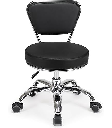 thumbnail image 2 of Aazon.co: LWADALN Low Height Rolling Stool Low Roller Stool PU 2 of 10
