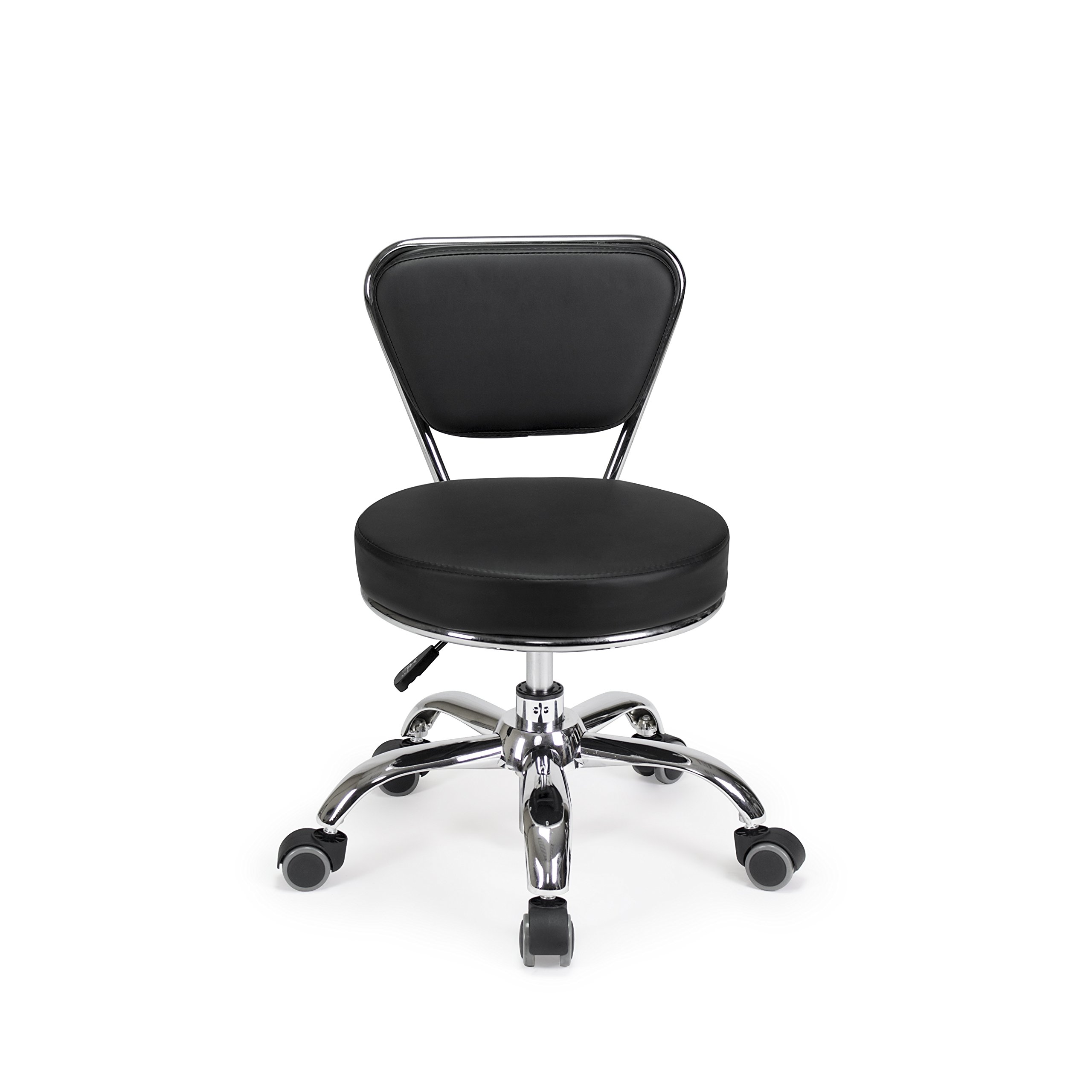 Dayton Pedicure Stool (Black) Pneumatic, Adjustable Height, Perfect for Nail Salon, Pedicure spa