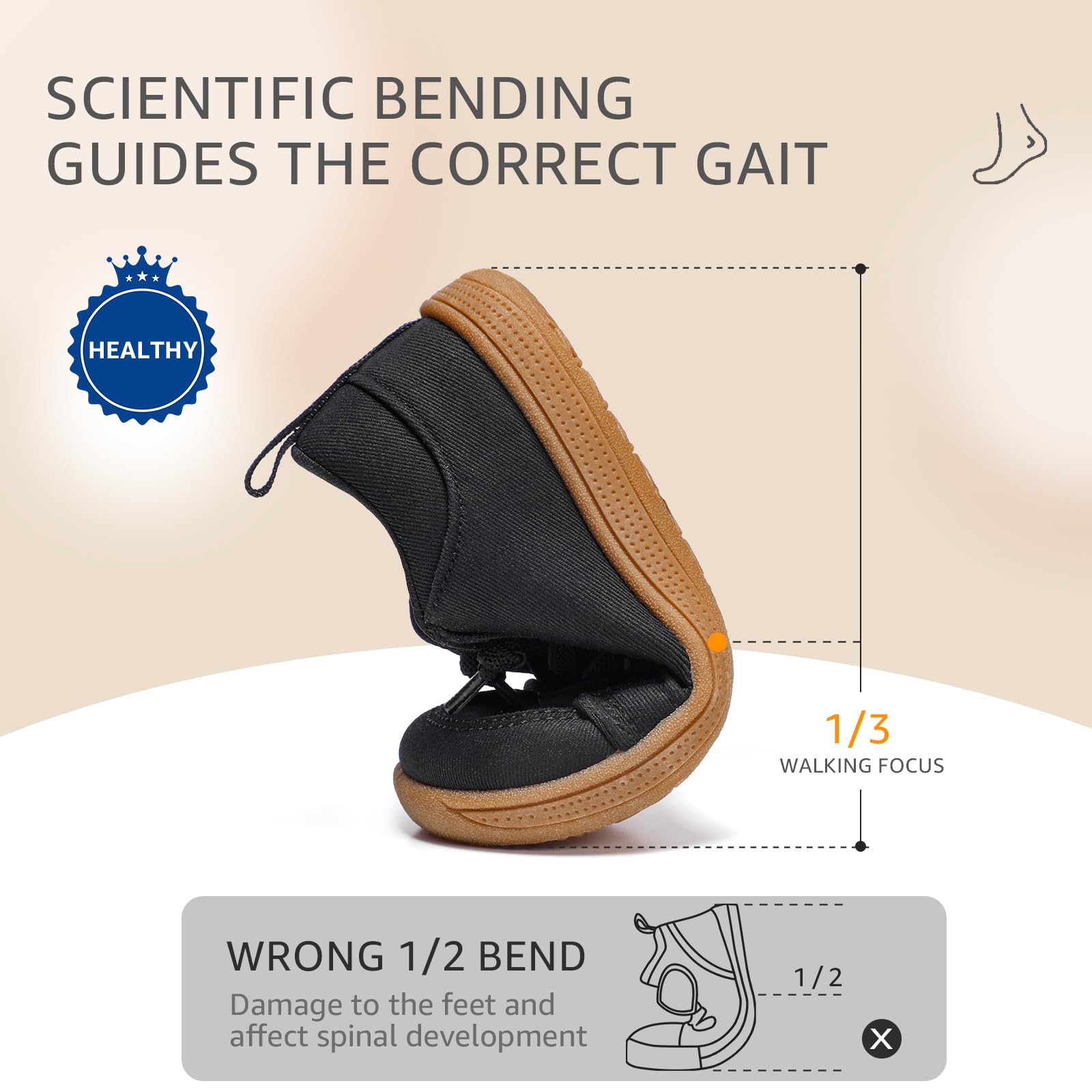 STQ KIDS Toddler Wide Toe Box Shoes: Girls Barefoot Shoes Kids Tennis Shoes Girl Sneakers Non-Slip Zero Drop,Toddler First Walking Shoes Flex Comfort Outdoor Graphite Black Toddler Size 10