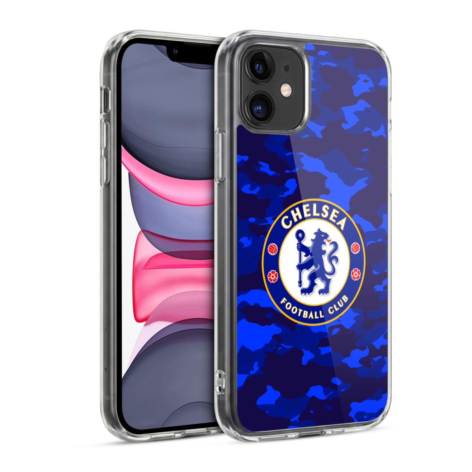 Head Case Designs Officially Licensed Chelsea Football Club Camouflage Crest Soft Gel Case Compatible With Apple iPhone 11 — image 1