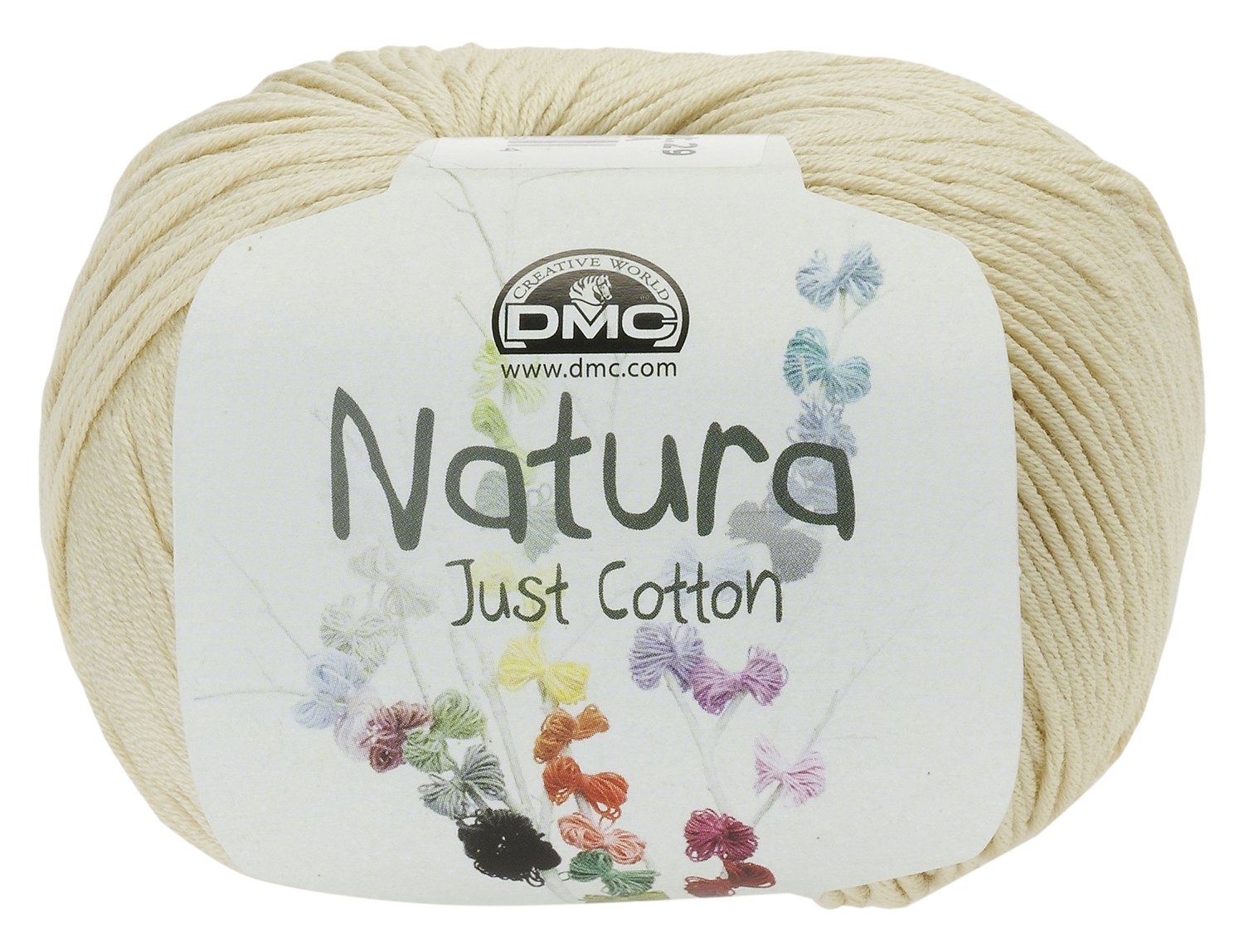 DMC Natura Yarn, 100% Cotton, Gardenia N36, 9x9x7 cm
