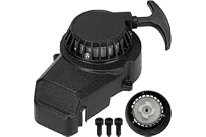 HIAORS Alloy Recoil Pull Starter Compatible with SYX Moto 50cc Dirt Bike 47cc 49cc 2 Stroke SSR SX50 Apollo Coolster QG-50 Xpro Holeshot Hawk DRX Mini Kids Pit Pocket ATV Quad 4 Wheeler Parts