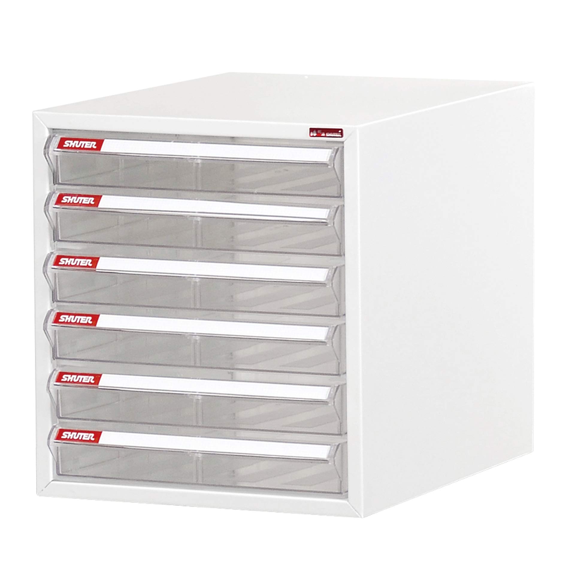 SHUTER Steel Drawer Filing Cabinet File Paper Documents Office Storage Organizer, 6 File Drawers - A